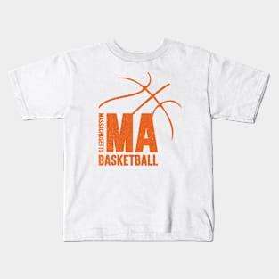 Massachusetts Basketball 01 Kids T-Shirt